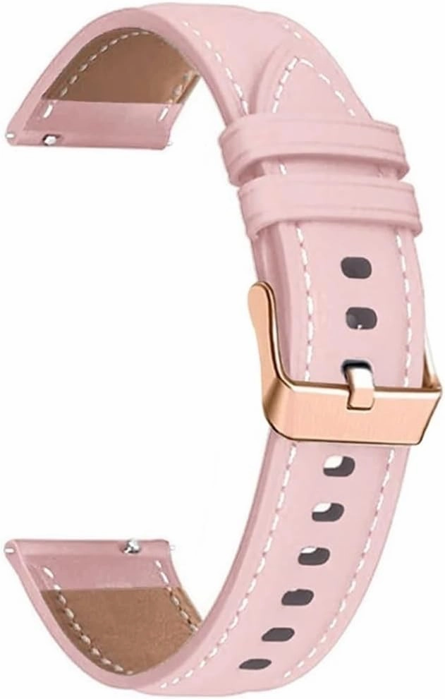 WUURAA Replacement Women 20mm Wrist Watch Band Bracelet Fit for Huawei Watch GT2 GT3 42mm GT3 Pro 43mm Leather Watch Strap Rose Gold Buckle