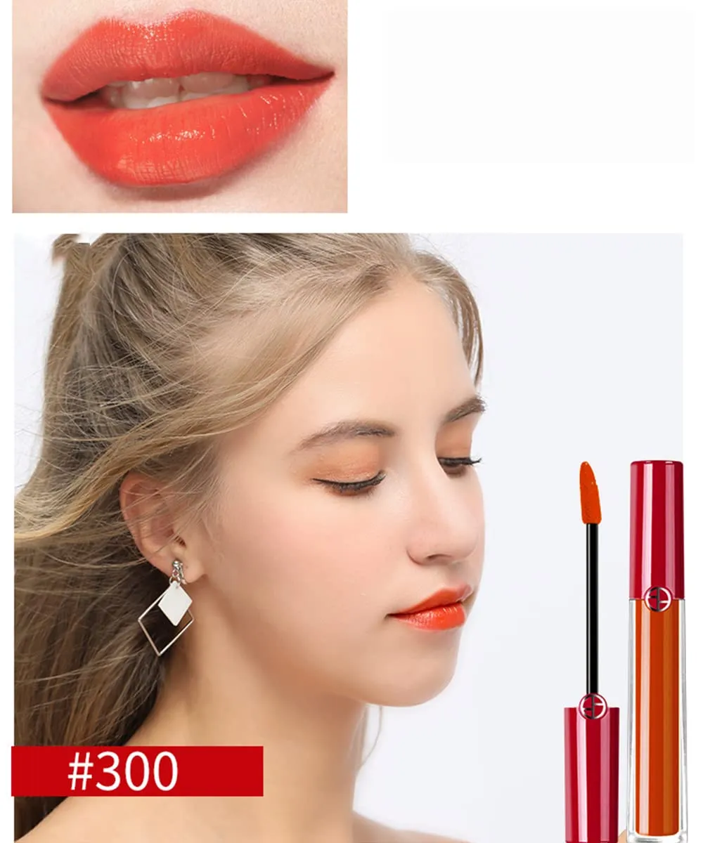 Xaena 14 Colors Matte Liquid Lipstick, Ladies Matte Liquid Lipstick Long Lasting Waterproof Velvet Lip Gloss Set Pigmented Lip Makeup Gift for Girls and Women (#300)