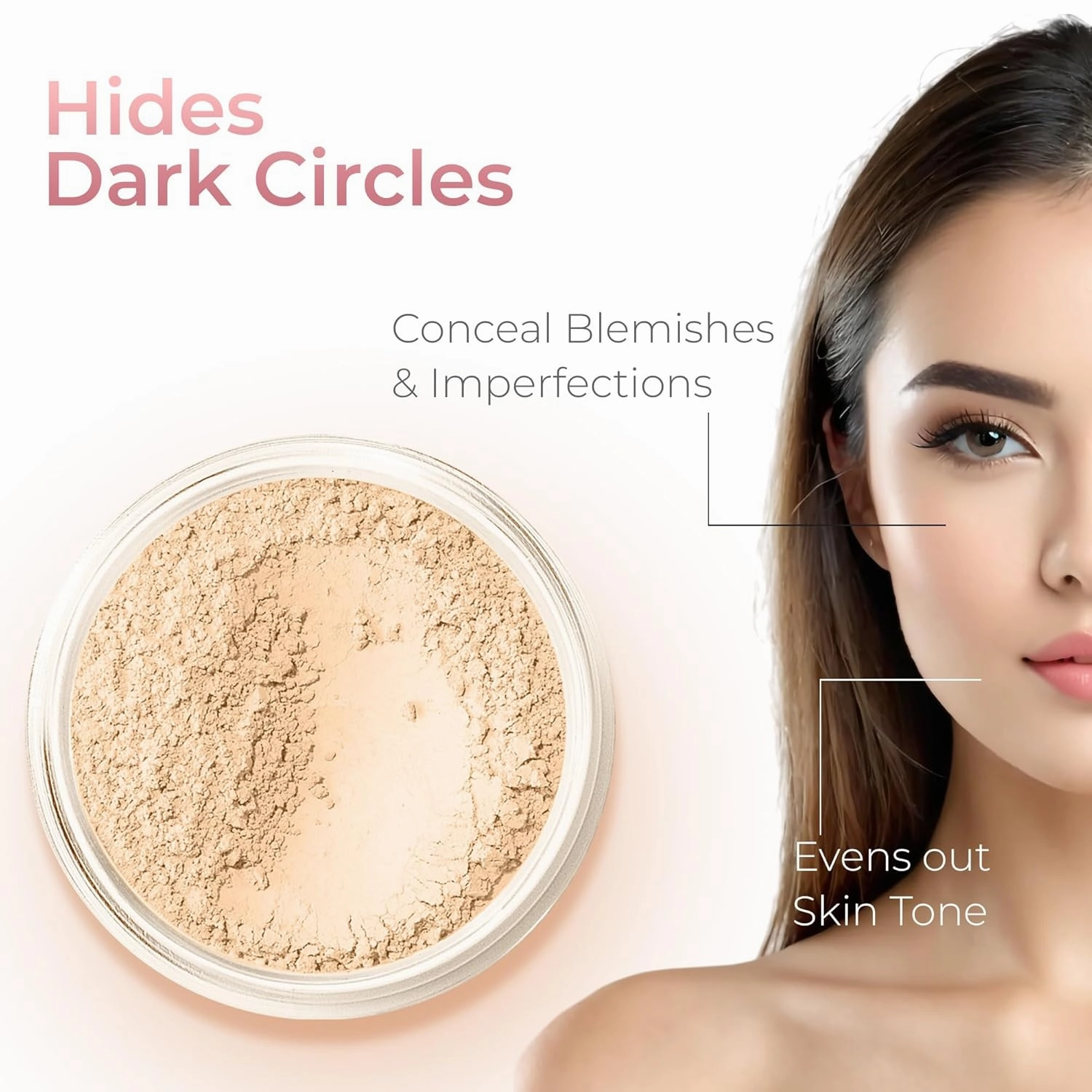 XL KIT (PINK BISQUE) Full Size Mineral Makeup Set Foundation Sheer Bare Face Matte Powder Cover