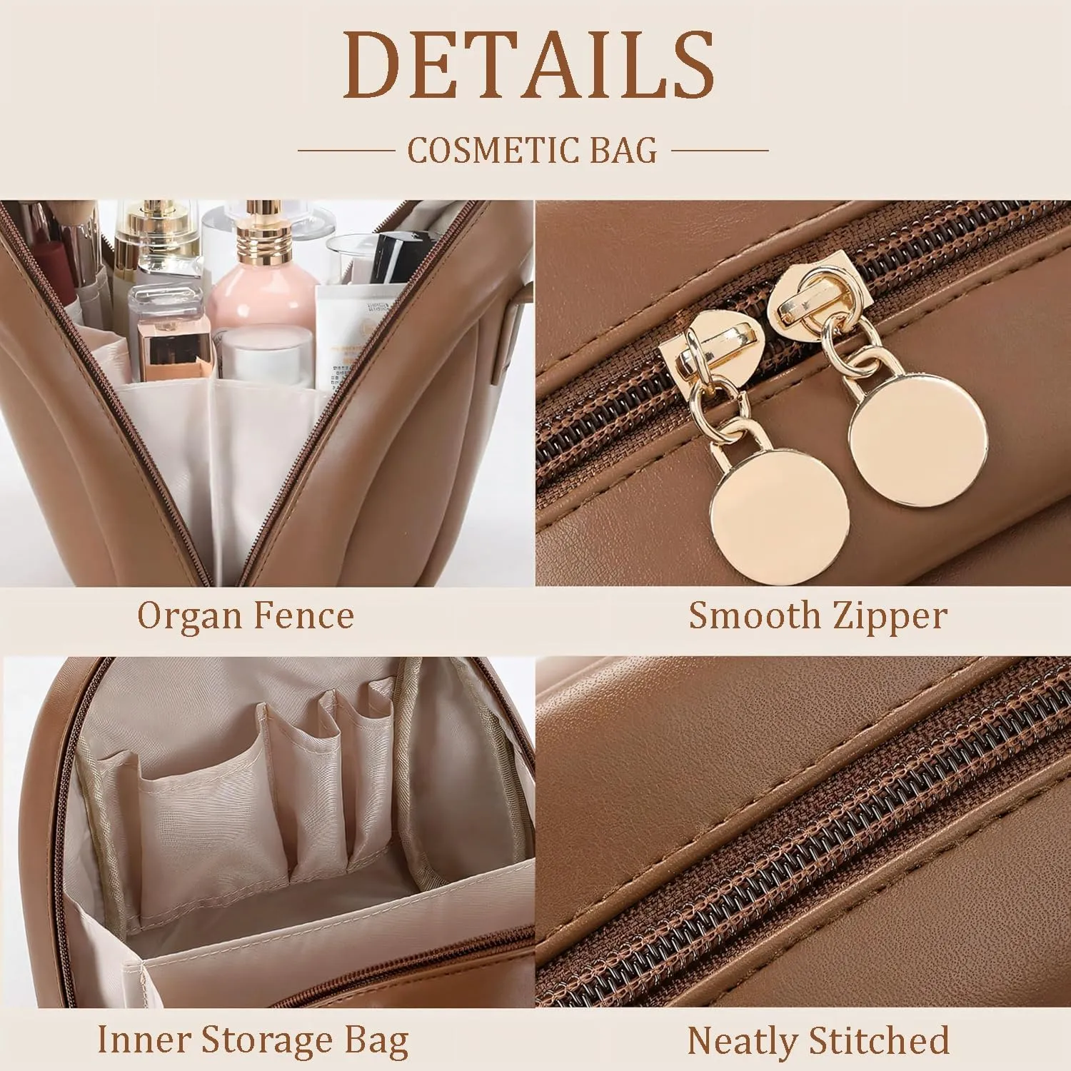 YDR Makeup Bag, Large Capacity Travel Toiletry Bags for Women, Waterproof Makeup Organizer Cosmetic Bag