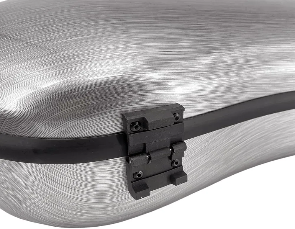 Yinfente Triangle 1.95kg Violin Case 4/4 Full size Carbon Fiber Strong Bag 150kg Pressure Full Size With Adjustable Backstrap Two Bow Holder（Champagne）