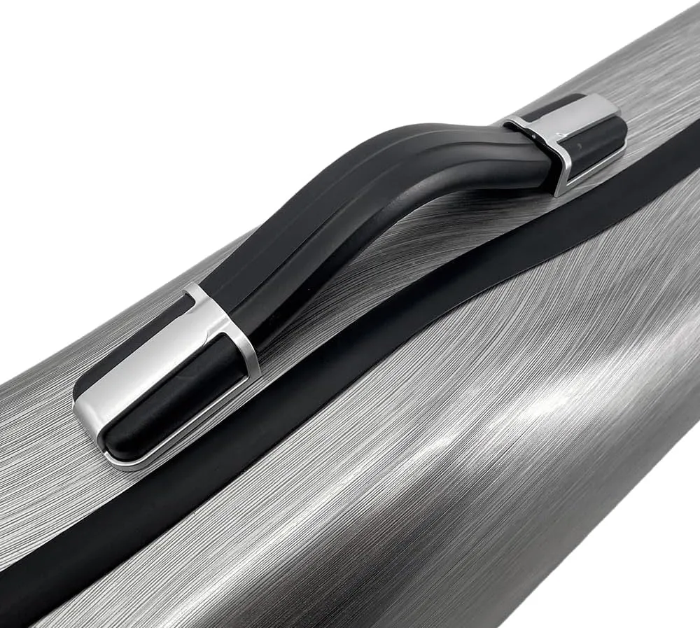 Yinfente Triangle 1.95kg Violin Case 4/4 Full size Carbon Fiber Strong Bag 150kg Pressure Full Size With Adjustable Backstrap Two Bow Holder（Champagne）