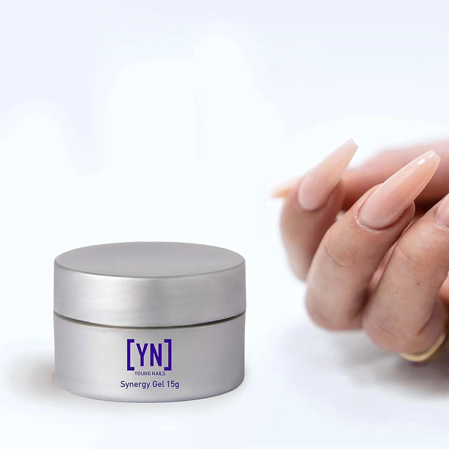 Young Nails Synergy Gel System, Building Gel - Hard Builder Gel, Superior Adhesion & Strength, Structured Nail Gel Builder - Build Gel, Clear, 15g