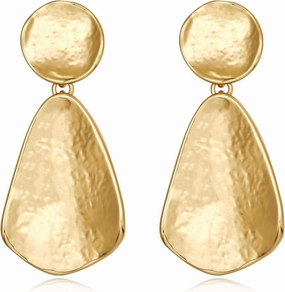 YUJIE Gold Earrings for Women Geometric Chunky Dangle Earring 18k Gold Plated Trendy Silvery Two-Tone Statement Jewelry