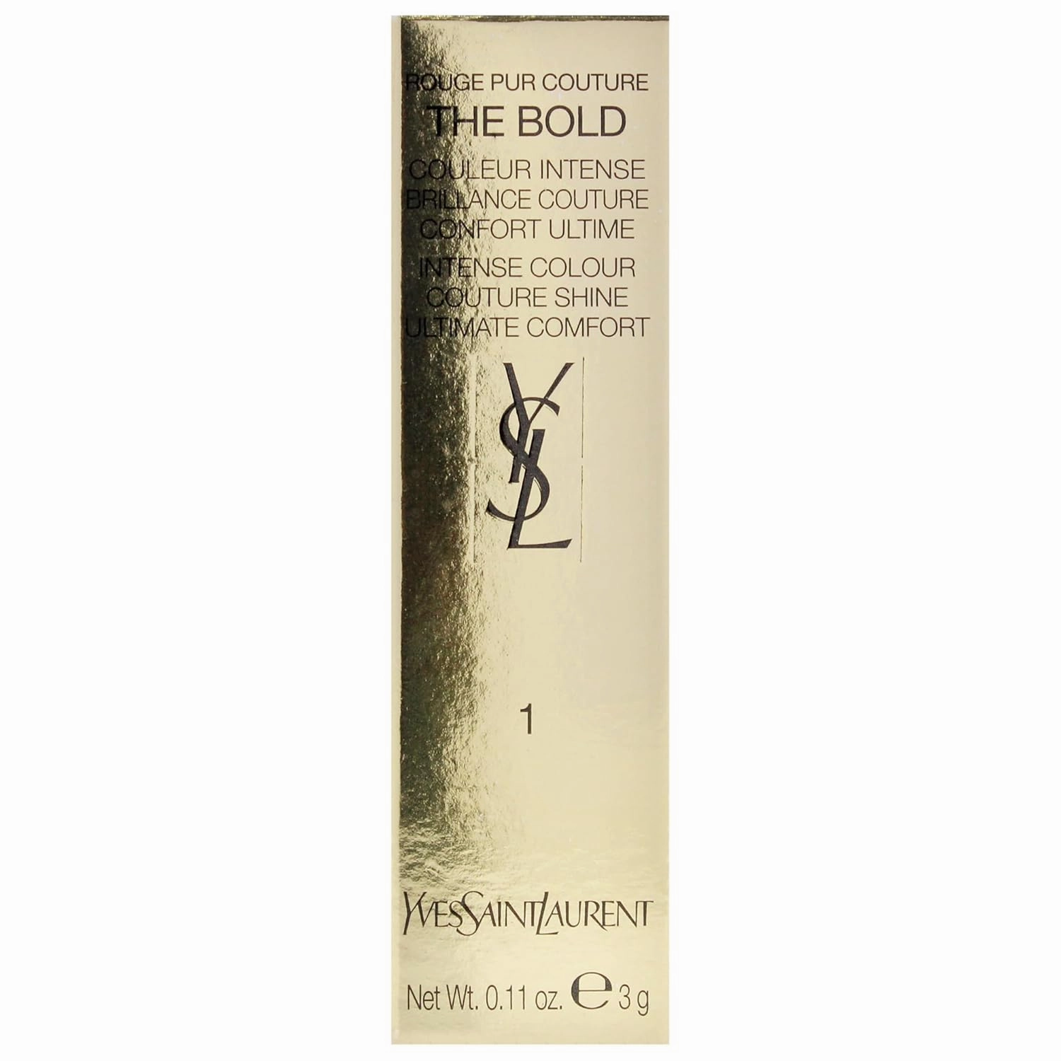YVES SAINT LAURENT Rouge Pur Couture The Bold Lipstick - 1 Le Rouge for Women - 0.11 oz Lipstick