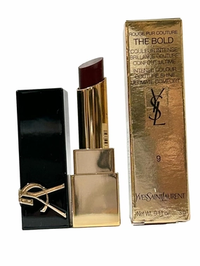 YVES SAINT LAURENT YSL Rouge Pur Couture THE BOLD Lipstick Color # 9 UNDENIABLE PLUM, 1 Count (Pack of 1), RED