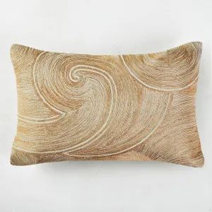 Z Gallerie Whirlpool Lumbar Pillow Champagne – Elegant Decorative Lumbar Pillow for Living Room, Bedroom, and Office