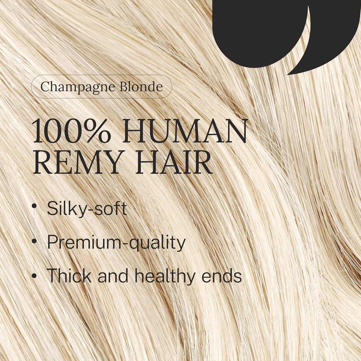 Zala Clip In Hair Extensions - 100% Remy Human Hair - Natural, Silky & Straight Discreet Clip in Extensions - Blend Easy into Natural Hair - 5 Piece Set, in Champagne Blonde (110g / 24 inch)