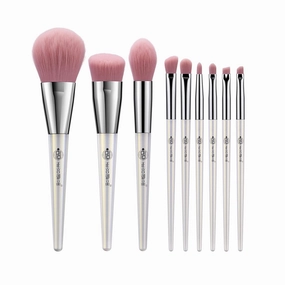 ZEESEA [Palace Identity] Makeup Brushes，Pearl White Makeup Brushes Sets, Premium Synthetic Foundation Powder Concealers Eye Shadows Makeup 9 Pcs Brush Set