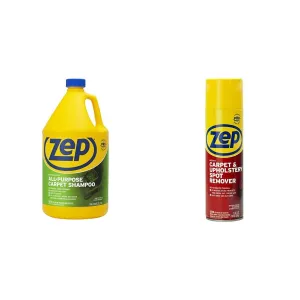 Zep All-Purpose Carpet Shampoo Concentrate Cleaner - 1 Gallon - ZUCEC128 - Professional Formula Removes Dirt and Stains & ZUSPOT19 Instant Spot and Stain Remover, 19 oz